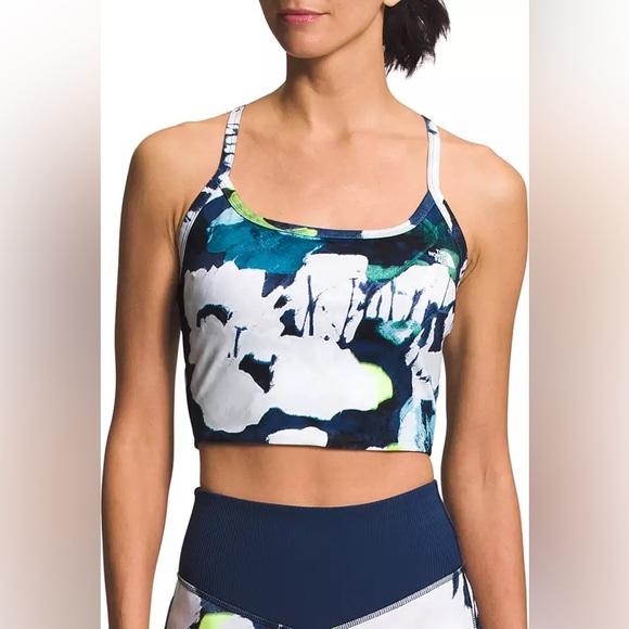 The North Face Tops - SOLD North Face - XL - Dune Sky Floral Navy Crop Tanklette Tank NEW